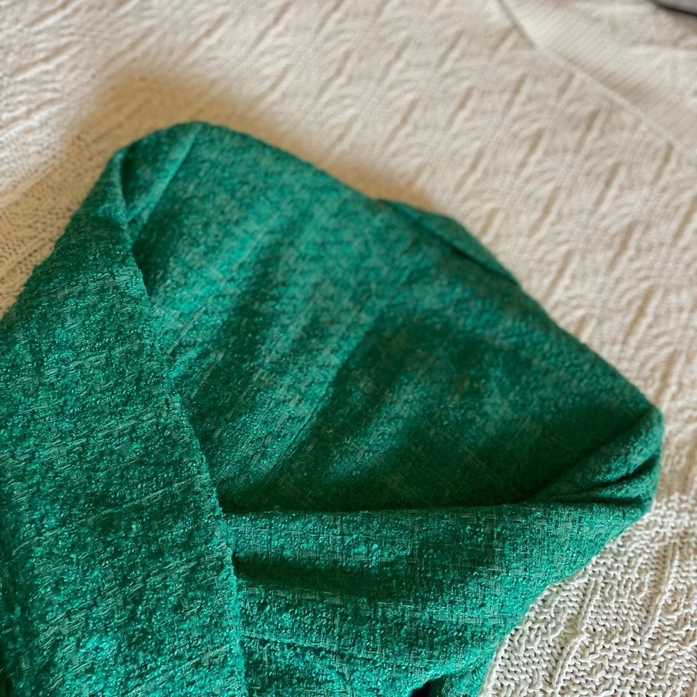 ZARA BUTTON TEXTURED WEAVE BLAZER - Picture 16 of 16